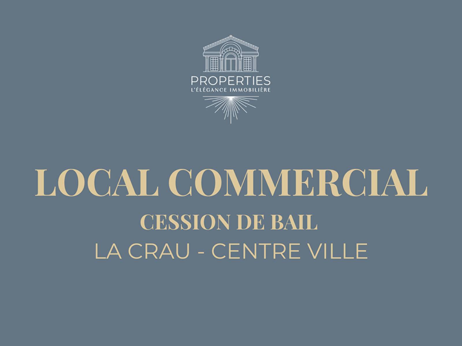À vendre local commercial 50 m² emplacement stratégique La Crau