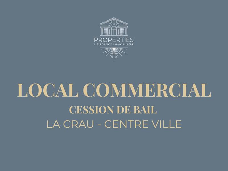 À vendre local commercial 50 m² en excellent état avec bail renouvelé La Crau artère principale